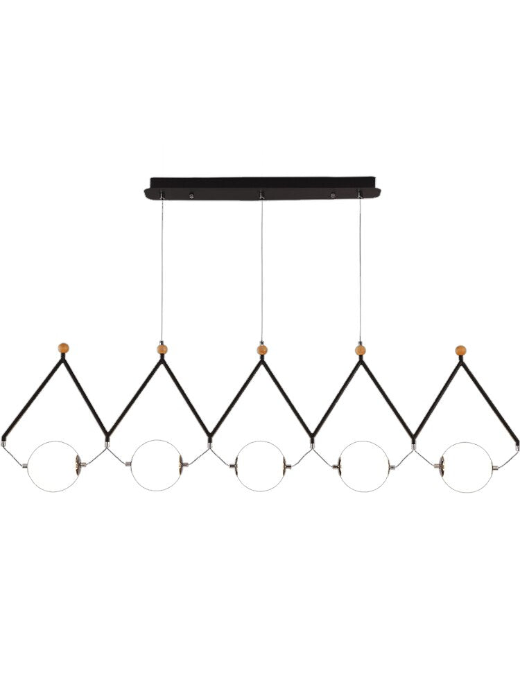 ChandeliersDecor.com-Kitchen Island-Black and Gold Globe LED - Glass Balls Hanging Light