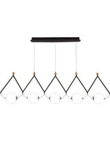 ChandeliersDecor.com-Kitchen Island-Black and Gold Globe LED - Glass Balls Hanging Light