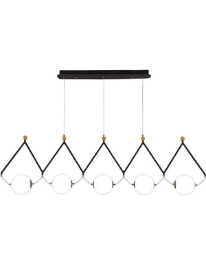 ChandeliersDecor.com-Kitchen Island-Black and Gold Globe LED - Glass Balls Hanging Light