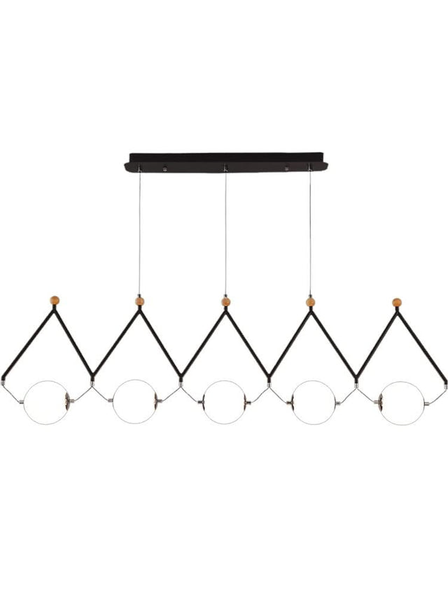 ChandeliersDecor.com-Kitchen Island-Black and Gold Globe LED - Glass Balls Hanging Light