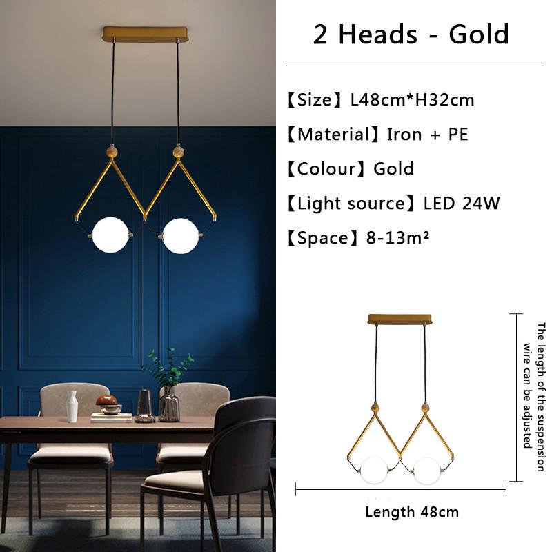 ChandeliersDecor.com-Kitchen Island-Black and Gold Globe LED - Glass Balls Hanging Light