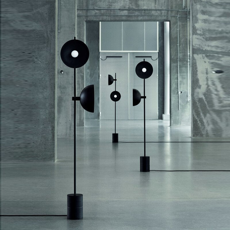 ChandeliersDecor.com-Floor Lamp-Black Heavy Standing Lamp: Durable Design and Elegant Style