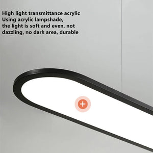 ChandeliersDecor.com-Kitchen Island-Black LED Pendant Lights - Modern Minimalist Design