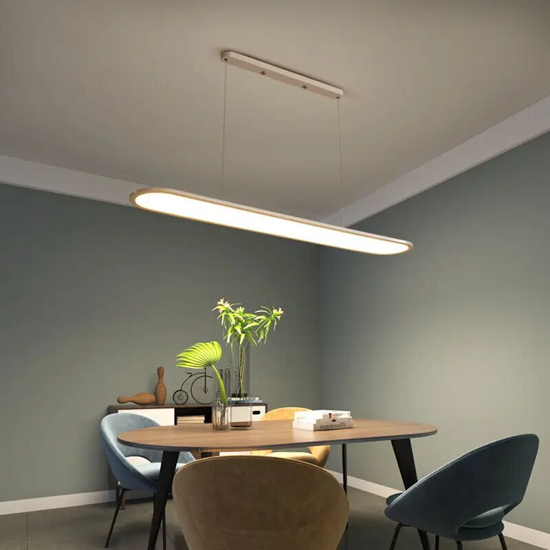 ChandeliersDecor.com-Kitchen Island-Black LED Pendant Lights - Modern Minimalist Design