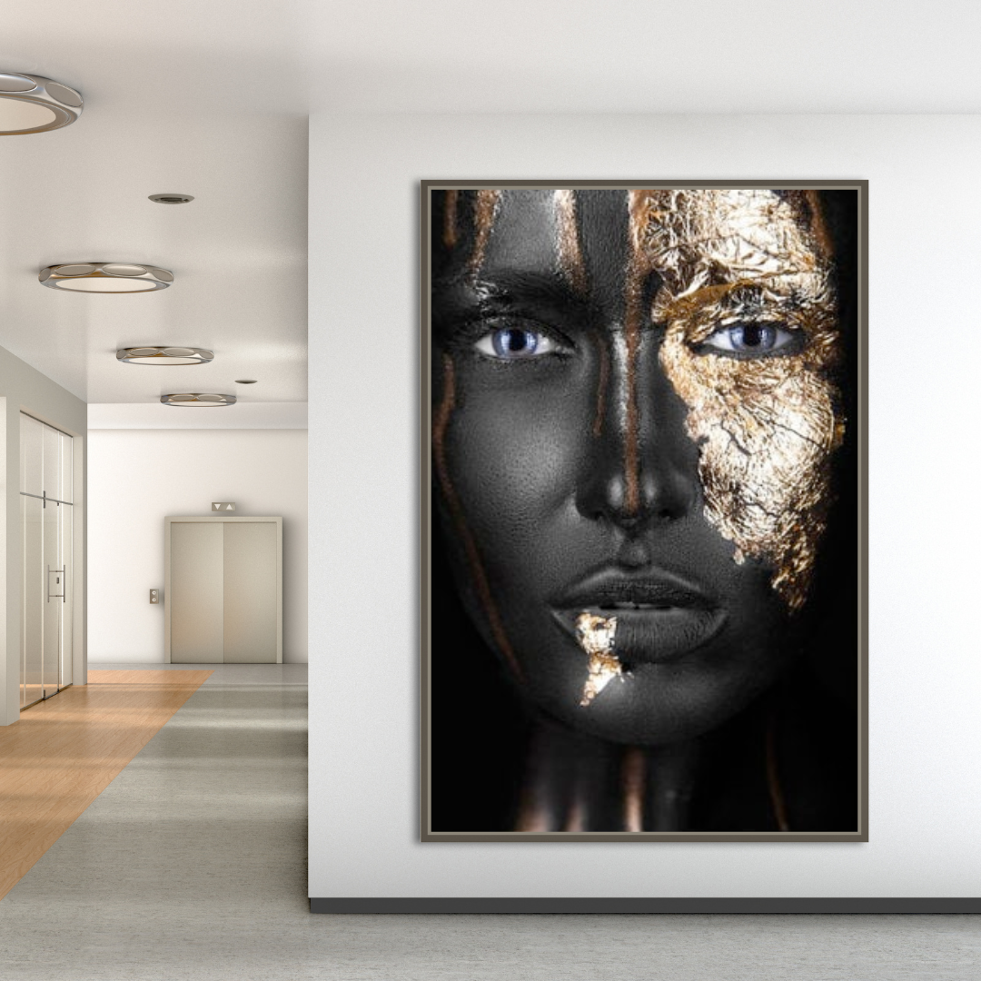 ChandeliersDecor.com-Wall Posters-Black Masked Woman Wall Art: Beautiful and Empowering Designs