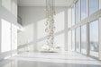 ChandeliersDecor.com-Staircase Chandelier-Black Minimalist Rotating Staircase Chandelier