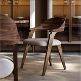 ChandeliersDecor.com-Dining Chairs-Black Walnut Solid Wood Dining Chair