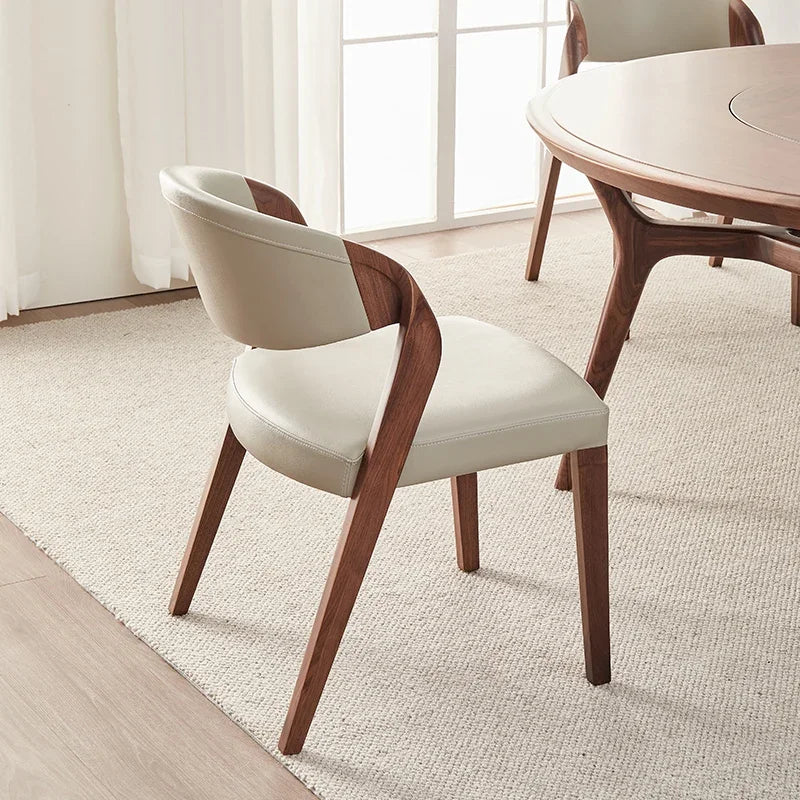 ChandeliersDecor.com-Dining Chairs-Black Walnut Solid Wood Dining Chair