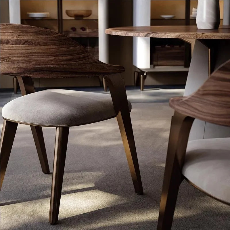 ChandeliersDecor.com-Dining Chairs-Black Walnut Solid Wood Dining Chair