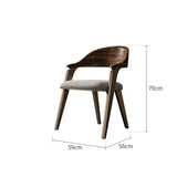 ChandeliersDecor.com-Dining Chairs-Black Walnut Solid Wood Dining Chair