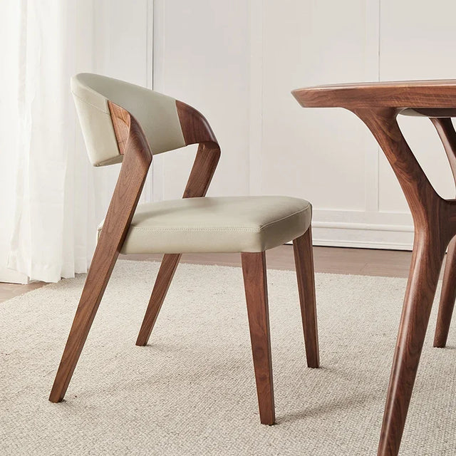 ChandeliersDecor.com-Dining Chairs-Black Walnut Solid Wood Dining Chair