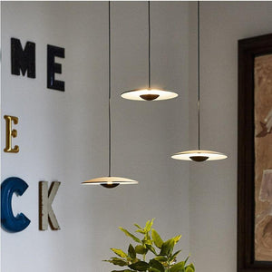 ChandeliersDecor.com-Pendant Lights-Black Wood Grain LED Pendant Light - Dining Room Design