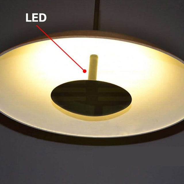 ChandeliersDecor.com-Pendant Lights-Black Wood Grain LED Pendant Light - Dining Room Design