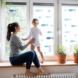 ChandeliersDecor.com-Kids Room Nursery Decals-Blue Fish Wall Decal for Kids Room | Sea wall decal