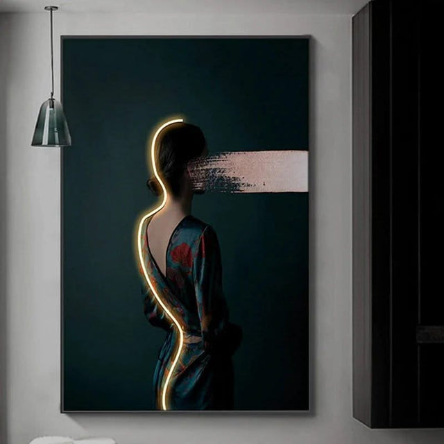 ChandeliersDecor.com-LED Wall Art-Bohemian Figure Porch LED Wall Art