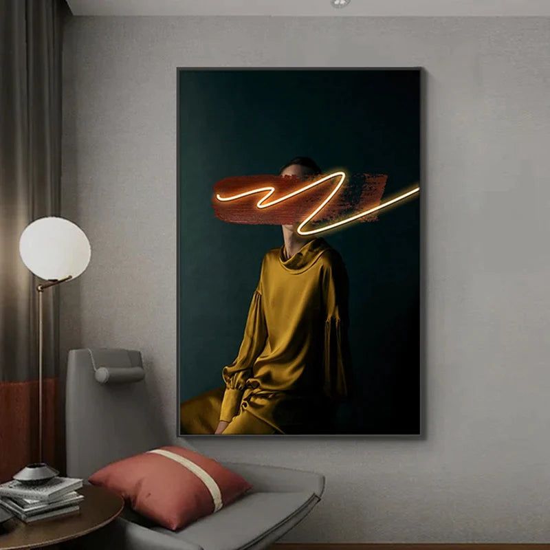 ChandeliersDecor.com-LED Wall Art-Bohemian Figure Porch LED Wall Art