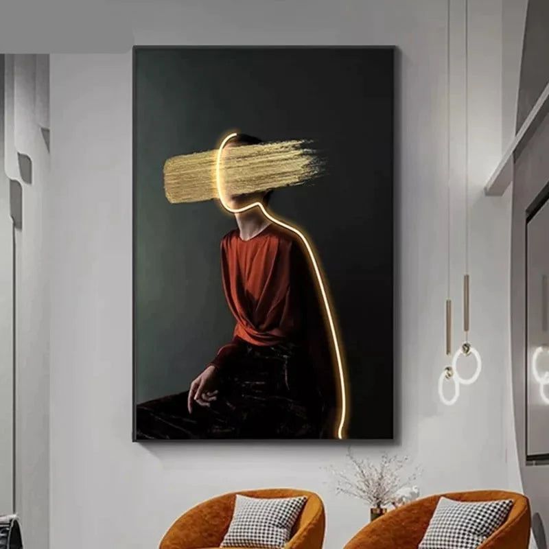 ChandeliersDecor.com-LED Wall Art-Bohemian Figure Porch LED Wall Art