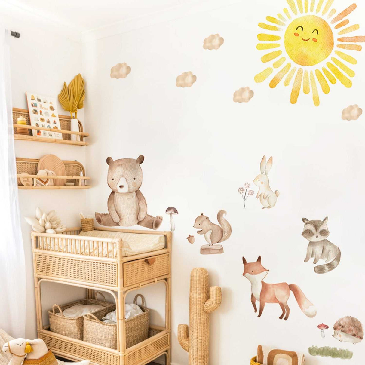 ChandeliersDecor.com-Home Decor Decals-Boho Animal Wall Stickers: Vibrant Decor