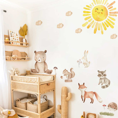 ChandeliersDecor.com-Home Decor Decals-Boho Animal Wall Stickers: Vibrant Decor