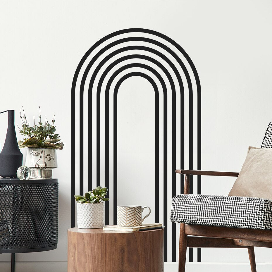 ChandeliersDecor.com-Kids Room Nursery Decals-Boho Arch Wall Decal: Vibrant Design for Chic Home Decor