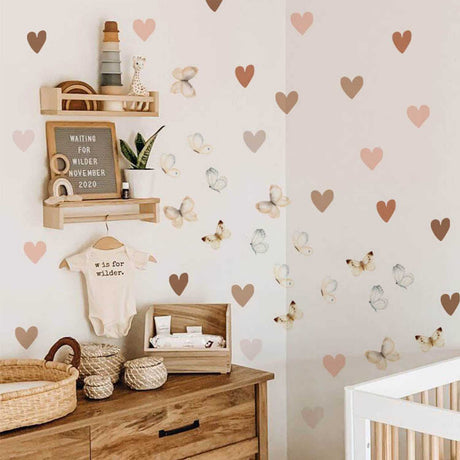 ChandeliersDecor.com-Kids Nursery Bohemian Wall Decals-Boho Butterfly Wall Stickers: Vibrant Decor