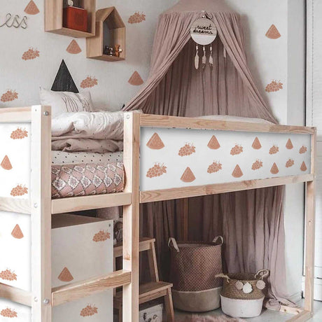 ChandeliersDecor.com-Kids Nursery Bohemian Wall Decals-Boho Chic Pink Watermelon Wall Stickers - Enhance Your Décor