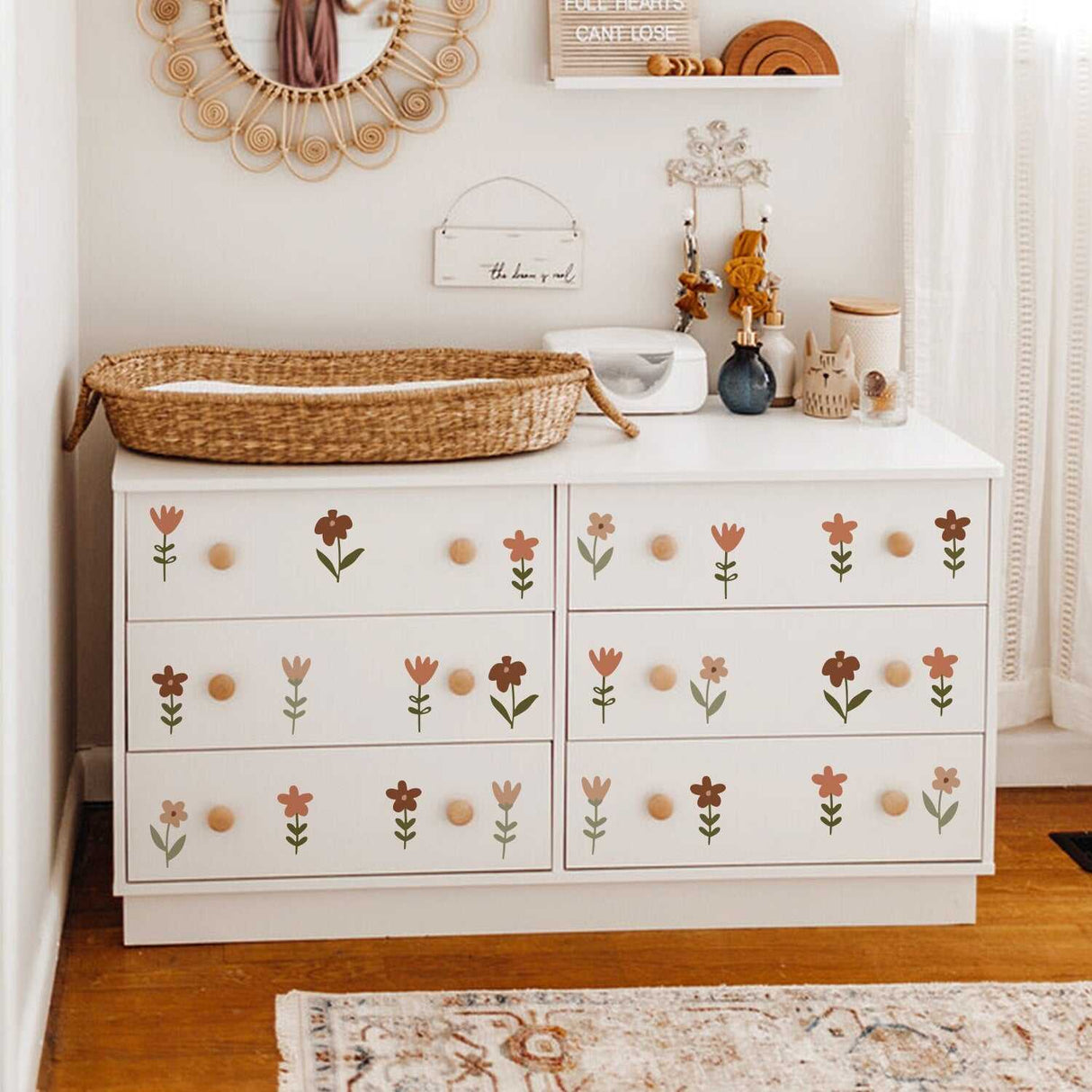 ChandeliersDecor.com-Kids Nursery Bohemian Wall Decals-Boho Flower Wall Decals - Elegant & Stylish Designs