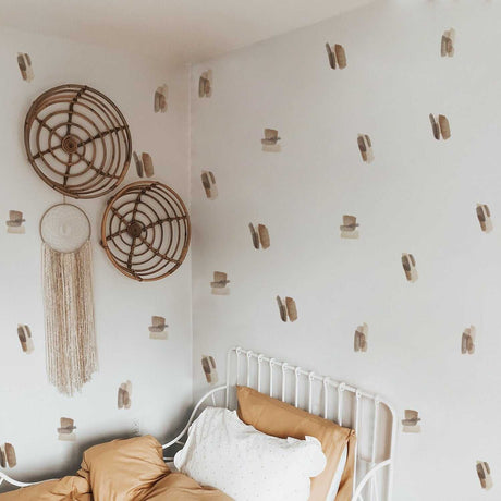 ChandeliersDecor.com-Kids Nursery Bohemian Wall Decals-Boho Foliage Line Wall Decal - Inspirational Home Decoration
