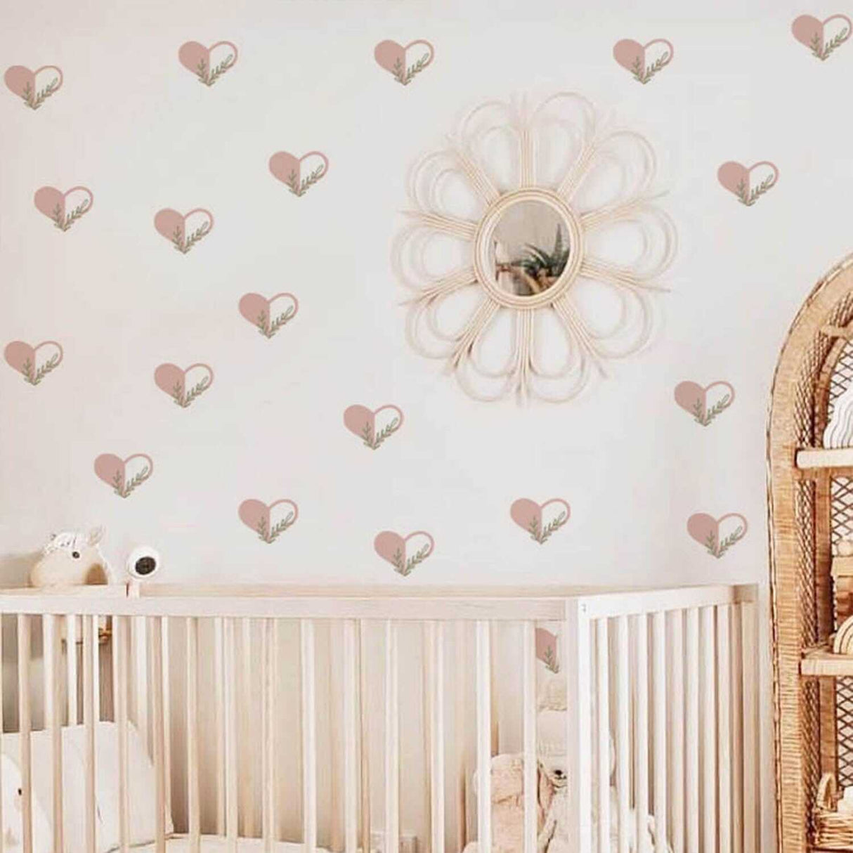 ChandeliersDecor.com-Kids Nursery Bohemian Wall Decals-Boho Hearts Children Wall Decals: Inspiring Room Décor