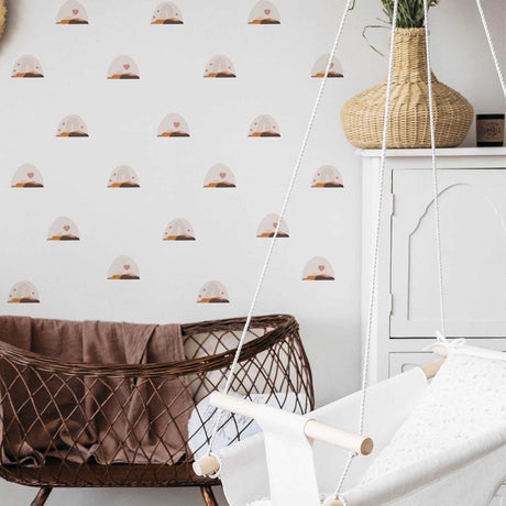 ChandeliersDecor.com-Kids Nursery Bohemian Wall Decals-Boho Hearts Rainbow Wall Decals: Transform Your Space