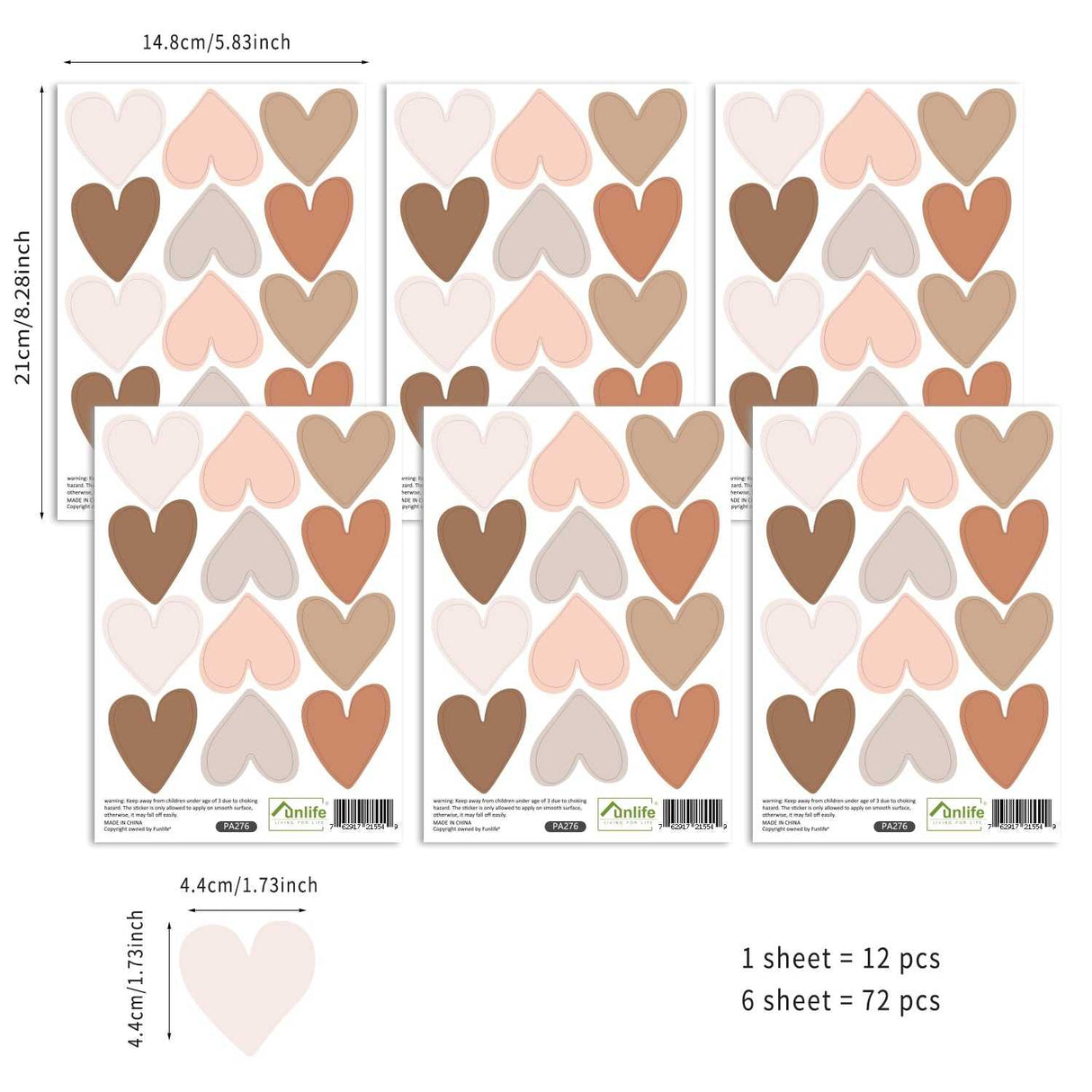 ChandeliersDecor.com-Kids Nursery Bohemian Wall Decals-Boho Hearts Wall Decals: Express Your Style
