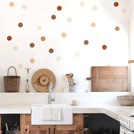 ChandeliersDecor.com-Home Decor Decals-Boho Polka Dot Nursery Wall Stickers for Kids Room - Pebble Design