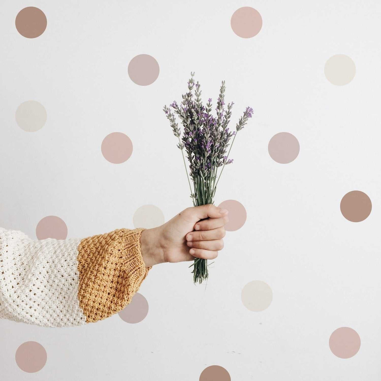 ChandeliersDecor.com-Kids Nursery Bohemian Wall Decals-Boho Polka Dots Nursery Kids Wall Stickers