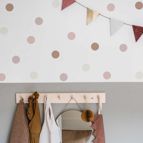 ChandeliersDecor.com-Kids Nursery Bohemian Wall Decals-Boho Polka Dots Nursery Kids Wall Stickers