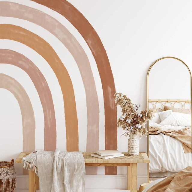 ChandeliersDecor.com-Home Decor Decals-Boho Rainbow Wall Decal | Large Boho Rainbow Wall Sticker
