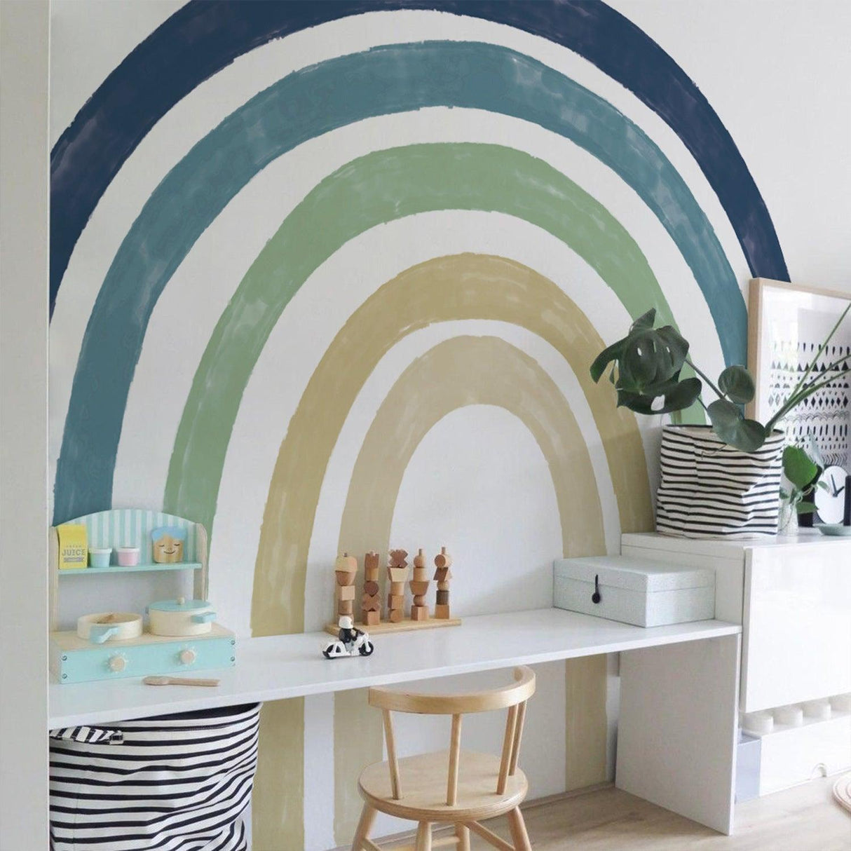 ChandeliersDecor.com-Home Decor Decals-Boho Rainbow Wall Decal - Large Wall Sticker