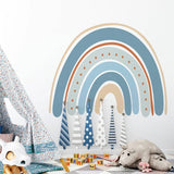 ChandeliersDecor.com-Home Decor Decals-Boho Rainbow Wall Decal: Vibrant and Stylish Décor