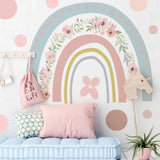 ChandeliersDecor.com-Home Decor Decals-Boho Rainbow Wall Decal: Vibrant and Stylish Décor