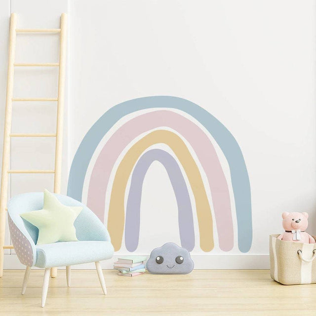 ChandeliersDecor.com-Home Decor Decals-Boho Rainbow Wall Decal: Vibrant and Stylish Décor