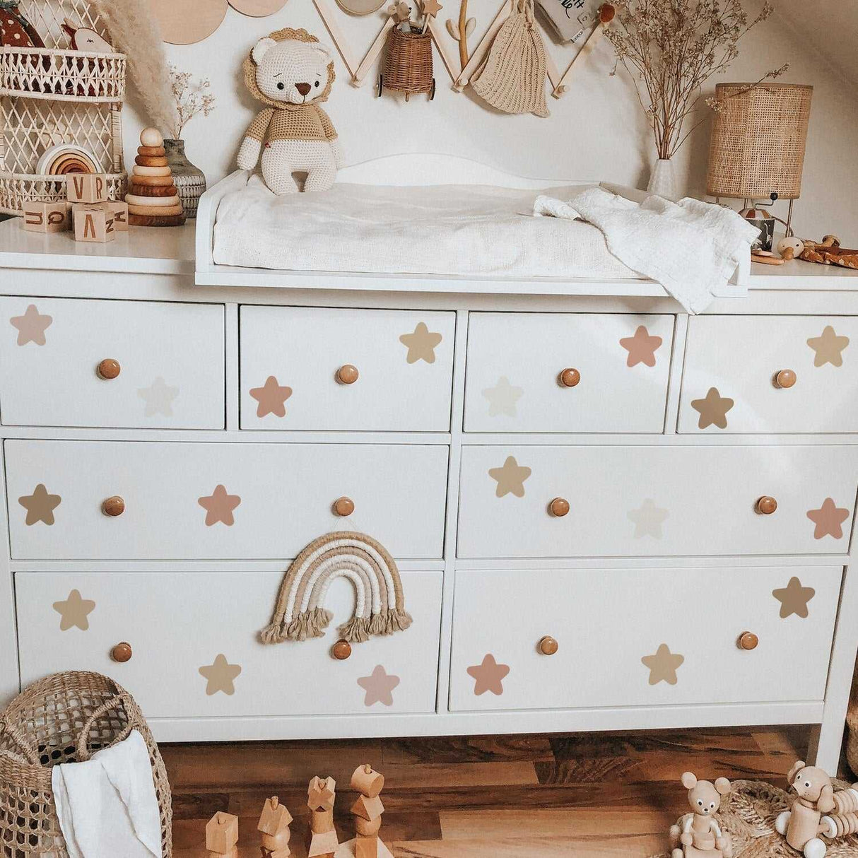 ChandeliersDecor.com-Kids Nursery Bohemian Wall Decals-Boho Stars Wall Decal - Decorative Decals & Artwork
