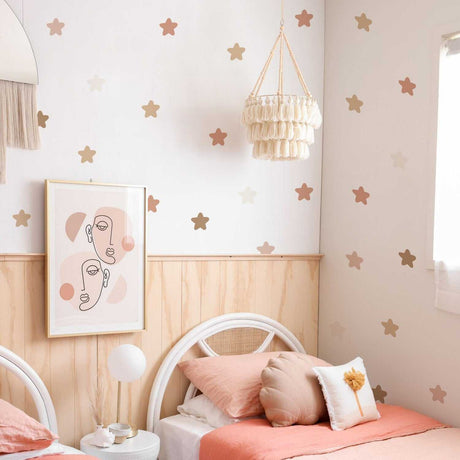 ChandeliersDecor.com-Kids Nursery Bohemian Wall Decals-Boho Stars Wall Decal - Decorative Decals & Artwork