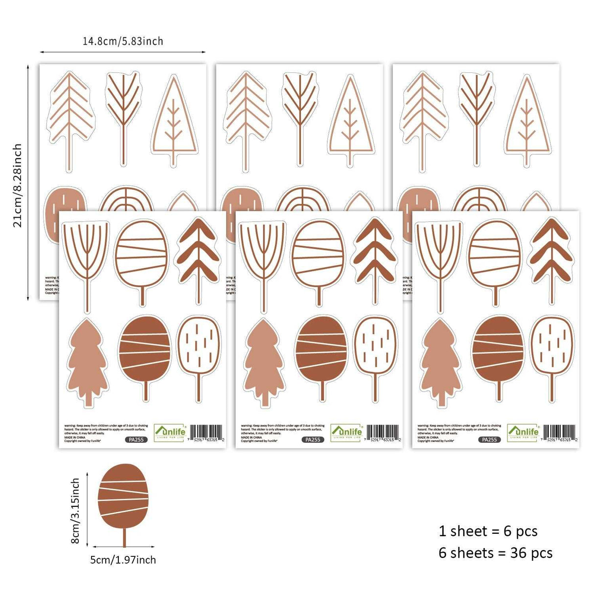 ChandeliersDecor.com-Kids Nursery Bohemian Wall Decals-Boho Woodland Trees Wall Decal - Bring Nature Indoors