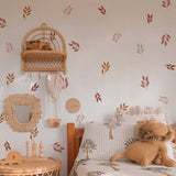 ChandeliersDecor.com-Kids Nursery Bohemian Wall Decals-Botanical Leaves Wall Decal: Revamp Your Space
