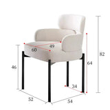 ChandeliersDecor.com-Dining Chairs-Boucle Minimalist Modern Dining Chair