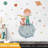 ChandeliersDecor.com-Home Decor Decals-Boy on Planet Wall Sticker - Perfect Decor for Kids Room