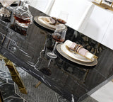 ChandeliersDecor.com-Dining Tables-Brass & OakWood Designer Dining Table