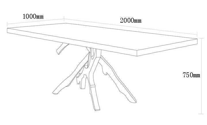ChandeliersDecor.com-Dining Tables-Brass & OakWood Designer Dining Table