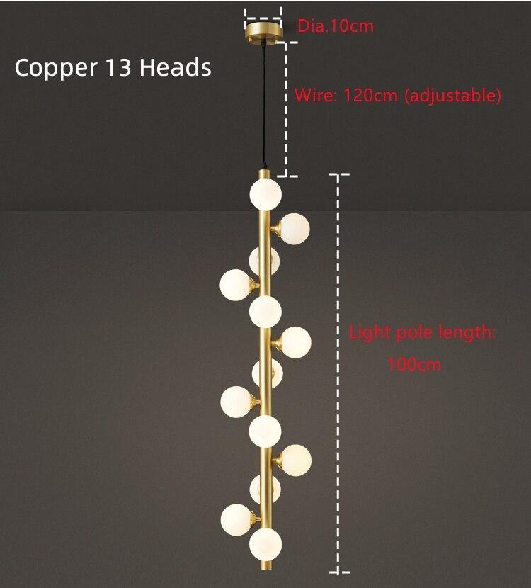 ChandeliersDecor.com-Pendant Lights-Brass Spiral Glass Ball Pendant Light – Modern LED Ceiling Fixture