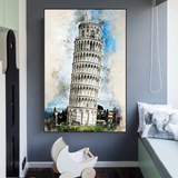 ChandeliersDecor.com-Wall Posters-Breathtaking Tower of Pisa Poster: Exquisite Artwork