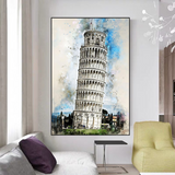 ChandeliersDecor.com-Wall Posters-Breathtaking Tower of Pisa Poster: Exquisite Artwork